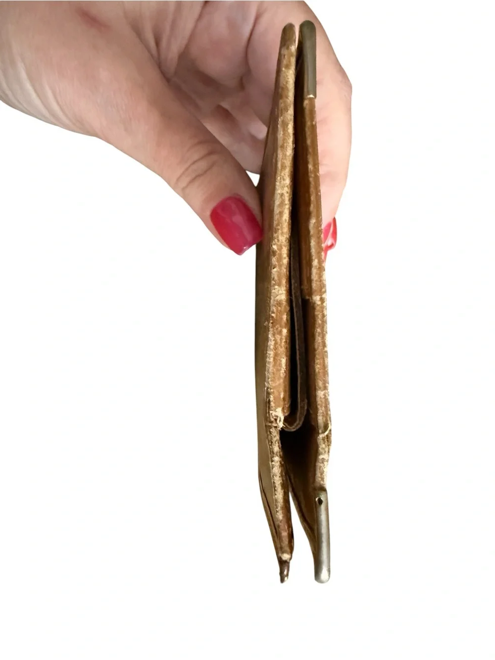 Celine Vintage Macadam Portefeuille Billfold RARE Gold Tipped Corners Unisex